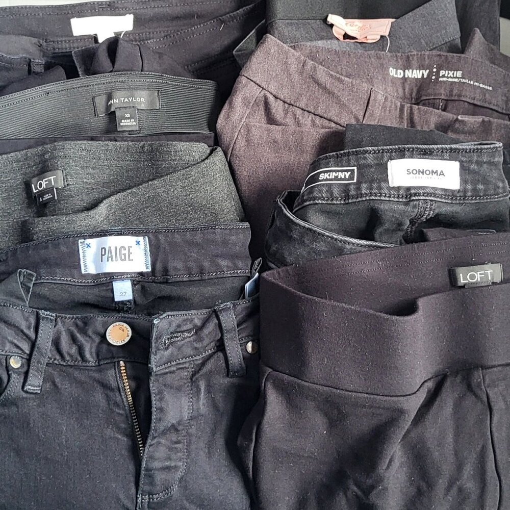 Size S/XS, Size 2 pants Bundle- 8 pairs. All skinny fit.